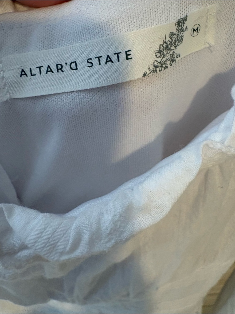 Altar'd State White Ruffle Peasant Dress - Picture 2 of 3